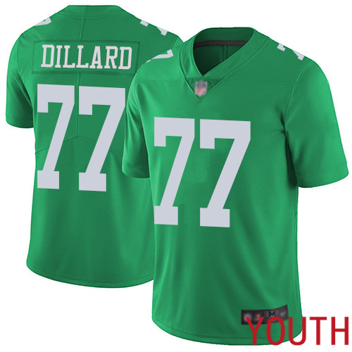 Youth Philadelphia Eagles 77 Andre Dillard Limited Green Rush Vapor Untouchable NFL Jersey Football